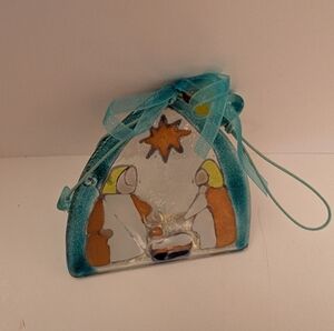 Tehuelche Glass Nativity Scene Ornament